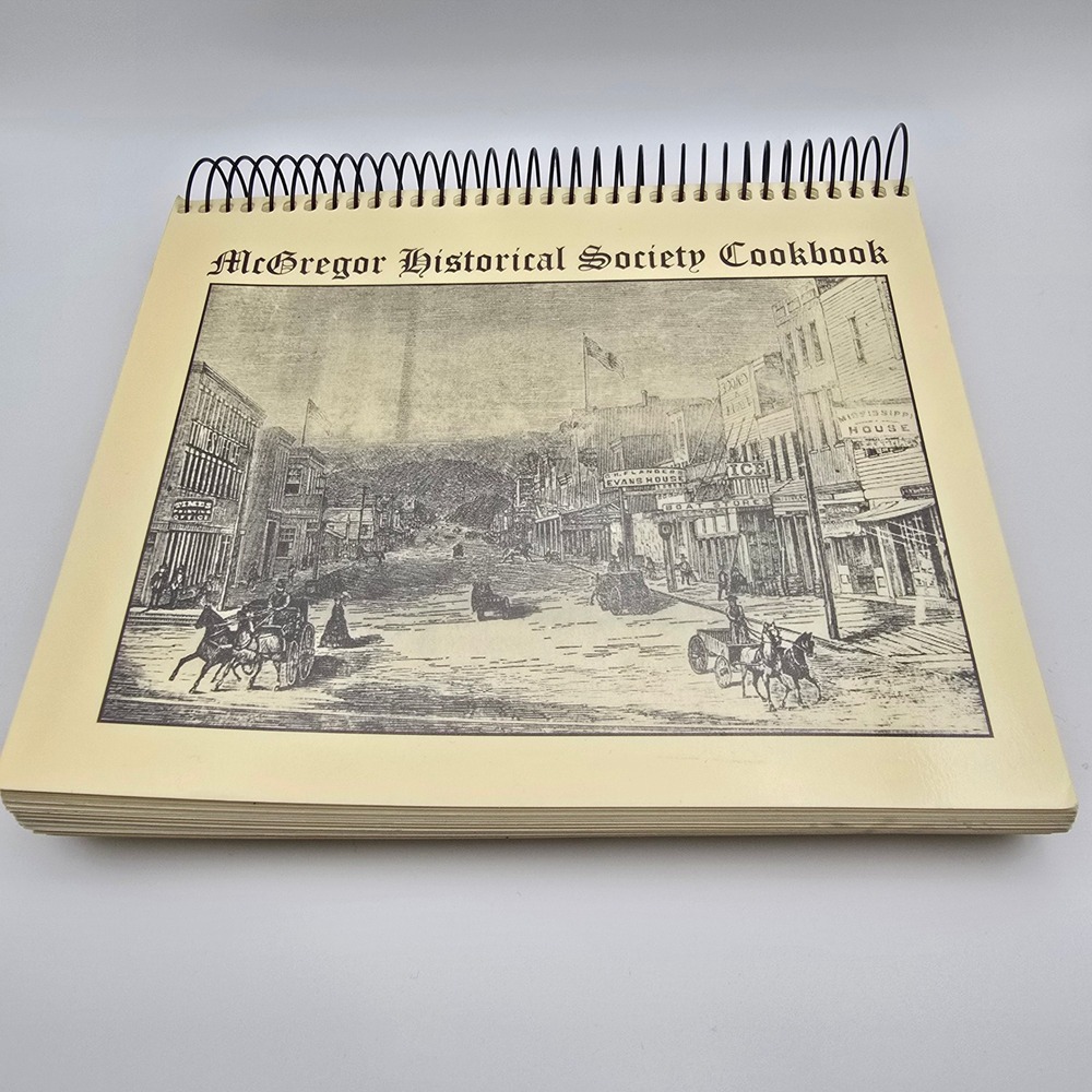 McGregor Historical Society Cookbook Iowa Community Recipes Vintage Spiral Bound